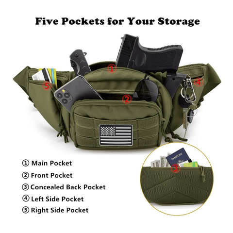 Tactical Waist Bag & MOLLE EDC Pouch For Outdoor Activities-12