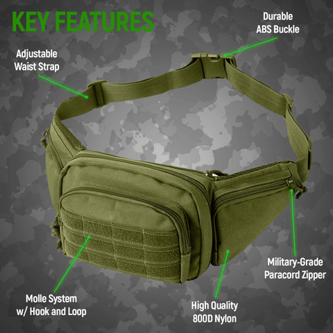 Tactical Waist Bag & MOLLE EDC Pouch For Outdoor Activities-14