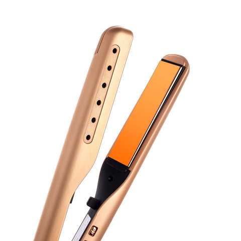 Digital 2inONE Twist Flat Iron with Rose Gold Titanium Plates-5