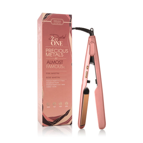 Digital 2inONE Twist Flat Iron with Rose Gold Titanium Plates-9