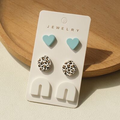 3-Piece Acrylic Stud Earrings