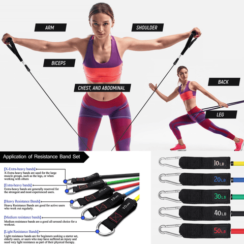 Intey 13-Pcs Resistance Band Home Workout Set-2