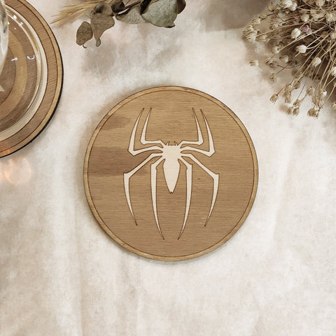 Set of 6 Superheroes Wooden Coasters - Handmade Gift - Housewarming - Wood Kitchenware-4