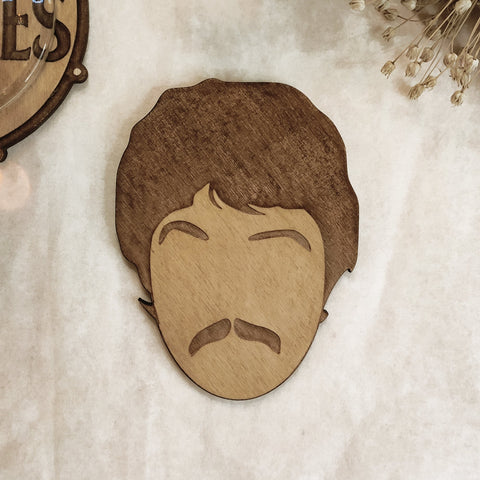 Set of 6 The Beatles Wooden Coasters - Handmade Gift - Housewarming - Wood Kitchenware - Rock Band-7