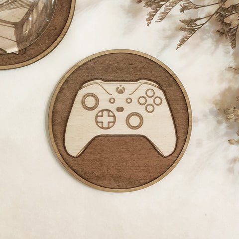 Set of 6 Videogames Controllers Wooden Coasters - Handmade Gift - Housewarming - Wood Kitchenware - Gamer-5