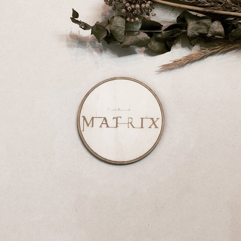 Set of 4 The Matrix Wooden Coasters - Handmade Gift - Housewarming - Wood Kitchenware-1