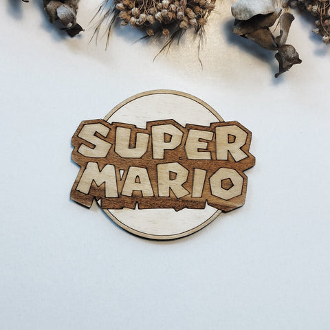 Set of 6 Super Mario Bros Wooden Coasters - Handmade Gift - Housewarming - Wood Kitchenware-2