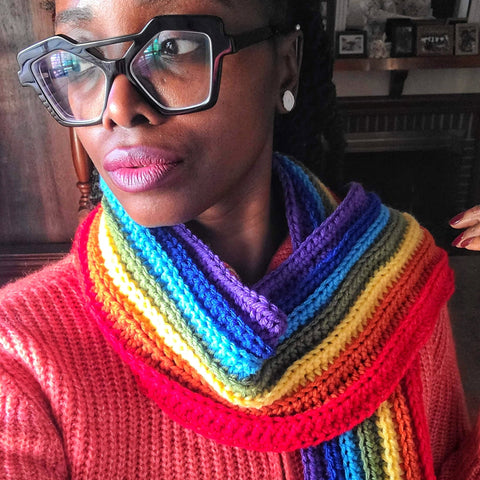 Ribbed Rainbow Scarf-0