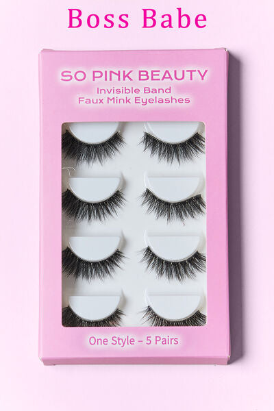 SO PINK BEAUTY (5-Pair) Faux Mink Eyelashes