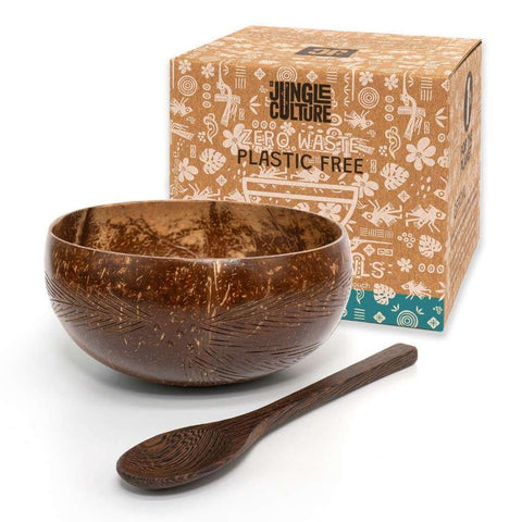 Patterned Coconut Bowl & Spoon Single Set-11