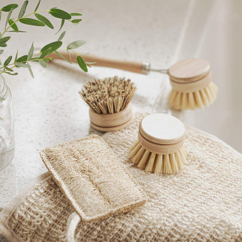 Sustainable Dish Brushes | 4 Piece Starter Set w/ Loofah Sponge-5